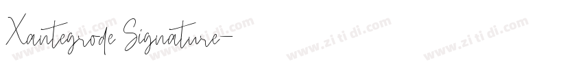 Xantegrode Signature字体转换